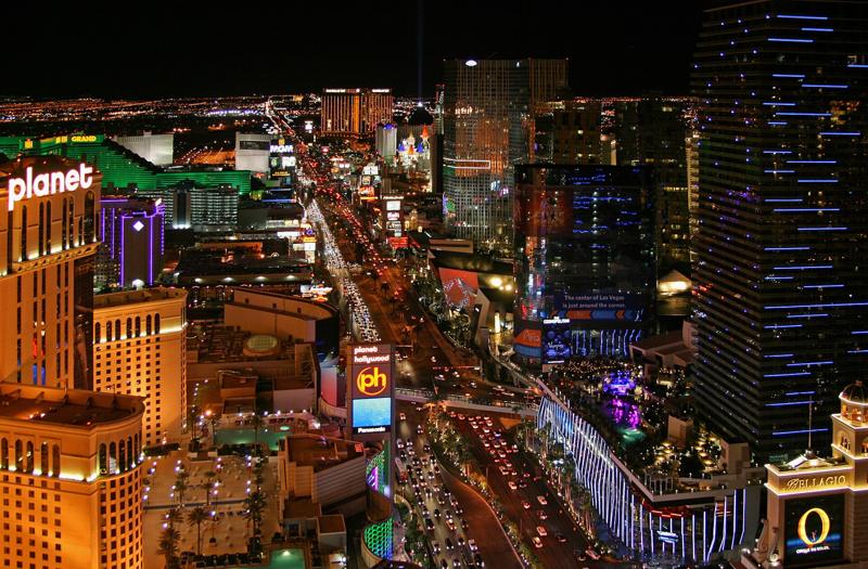 The Las Vegas Strip at night